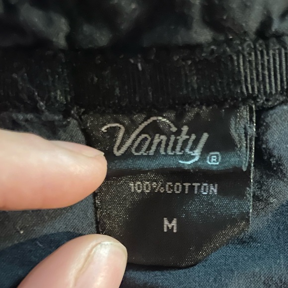 Vanity Black 3/4 Length Sleeve Button Down Blouse - Picture 2 of 3